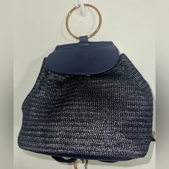 Blue backpack handbag, Lauren Conrad. Like new. - Picture 4 of 15